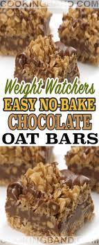 Easy No Bake Chocolate Oat Bars Cooking Band Weight Watchers Recipes Desserts Weight Watchers Desserts Chocolate Oats