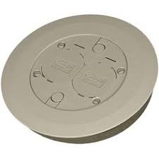 Raco Round Floor Box Cover Kit With 2 Lift Lids For Use With 5511 Floor Box Gray Non Metallic 6299 Floor Boxes Covered Boxes Flooring
