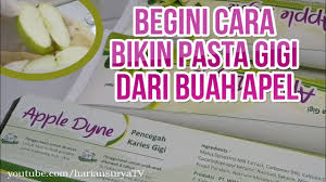 Cara Membuat Pasta Gigi Dari Buah Apel Youtube