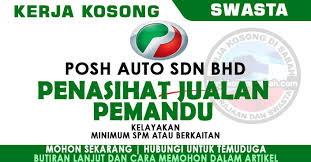Please enter nric / passport no. Kerja Kosong Penasihat Jualan Pemandu Posh Auto Sdn Bhd Jawatan Kosong Terkini Negeri Sabah