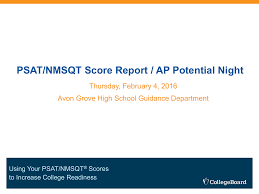 Psat Ap Potential Night Avon Grove School District