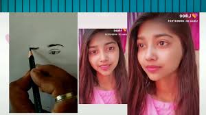 tik-tok star rukhsar ali Sketch||like star rukhsarali|| Bk simple sketch||  farjana