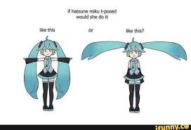 If Hatsune Miku T Posed Would She Do Lt Ifunny Vocaloid Funny Hatsune Miku Miku