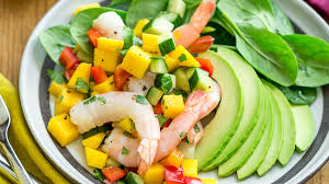 Looking for an easy recipe tonight? Avocado Shrimp Spinach And Mango Salad American Heart Association Recipes