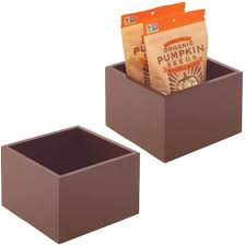 Fascia esterna colore nero, tasca porta. Mdesign Organizer Da Cucina In Bambu Porta Bustine Da Te Impilabile In Legno Di Bambu Ecologico Portaoggetti Per La Credenza Della Cucina I Cassetti E La Dispensa Marrone Scuro Portaoggetti E Supporti