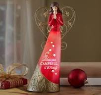 Let's Make Memories Personalized Light-Up Angel Figurine - Christmas Decor  – Religious Holiday Décor - Customize Name – 4.05" Lx10.625 Hx2.95 W