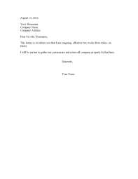 Use our two weeks notice templates & resignation letter examples to create you own. B A S I C T W O W E E K S N O T I C E L E T T E R Zonealarm Results