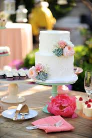 2 Tier Birch Tree Wedding Cake Wedding Cake 2 Tier Vintage Dessert Bar Coral Peach Mint Green Pedestal Cake Stand P Wedding Cake Fresh Flowers Floral Wedding Cakes Simple Wedding Cake