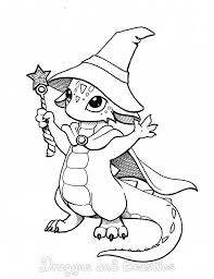 Inktober Magic By Dragonsandbeasties On Deviantart Dragon Coloring Page Cute Coloring Pages Cute Dragons