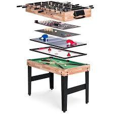Best Choice Products 2x4ft 10 In 1 Combo Game Table Set W Pool Foosball Ping Pong Hockey Bowling Chess And More Walmart Com Multi Game Table Table Games Game Room Tables