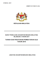 Informasi berkaitan tarikh penerimaan gaji kakitangan awam untuk tahun 2018. Jadual Gaji 2018 Penjawat Awam