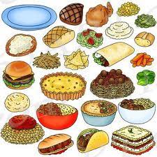 Dinner Clipart Dinner Foods Clipart Meals Clipart Set Contains Classic Foods And Meals Commonly Served During Din Food Clipart Dinner Recipes Classic Food
