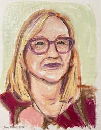 The Pretentious Cleveland Portrait Artists drawing Karen Sandstrom 3-15-22  — The Pretentious Cleveland Portrait Artists.