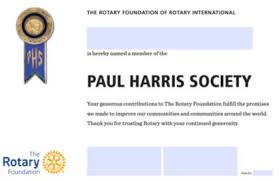 RECOGNITION: PAUL HARRIS SOCIETY