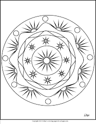 Circular mandala with flower petals. Mandala Coloring Pages S Mac S Place To Be