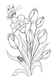 Get well soon coloring page. Coloring Pages Tulip Flower Printable Coloring Pages