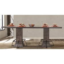 Owingsville counter height dining table this wooden counter height dining table enchants with its unusual, arched rectangle silhouette. Hillsdale Jennings 36 Counter Height Dining Table In Distressed Walnut 4022cdtbr
