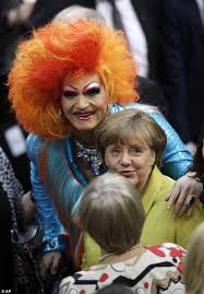 Is there anything that she's picked up on and been like that didn't happen like that or anything. Drag Queen Olivia Jones Poses With Angela Merkel Daily Mail Online