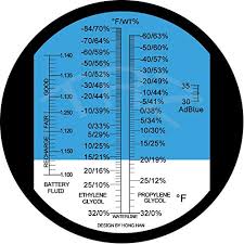 trz 4 in 1 antifreeze refractometer ethylene glycol propylene glycol in antifreeze freezing point temperature and concentration adblue def and