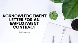 Maybe you would like to learn more about one of these? Acknowledgement Letter For An Employment Contract Free Letter Templates