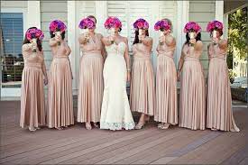 Set Of 8 Champagne Convertible Dress Long Convertible Bridesmaid Dress Infinity Dress Bridesmaid Wrap Dress Multiway Bridesmaid Dress Bridesmaid Bridesmaid Dresses 2018