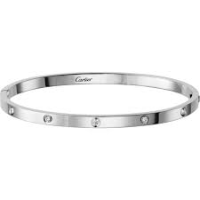 Love Bracelet Small Model 10 Diamonds Love Bracelet Small Model 18k White Gold In 2020 White Gold Bangle Bracelets Love Bracelets White Gold Bangle