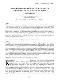 Call for paper jurnal inform vol. Pdf Penerapan Teknologi Informasi Dan Komunikasi Di Infrastruktur Negara Berkembang
