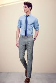 7 90 Blue Slimming Shirt Business Casual Men Mens Casual Outfits Mens Fashion Classy