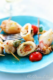 Encornets Farcis A La Burrata Et Aux Capres Un Dejeuner De Soleil Encornet Farci Encornet Alimentation