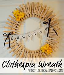 clothespin wreath the frugal homemaker