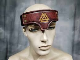 Leather Armor Barbarian Headband Conan Headband Celtic Headband Viking  Headband LARP SCA Cosplay Armour Circlet Diadem Headband With Nasal