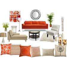 Orange And Cream Living Room Cream Living Rooms Living Room Living Room Decor