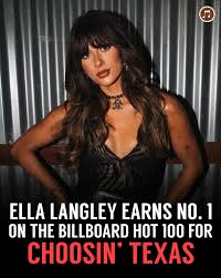 NUMBER ONE for @ellalangleymusic 🥳🥳🥳 #ellalangley #country #countrymusic  #billboardhot100