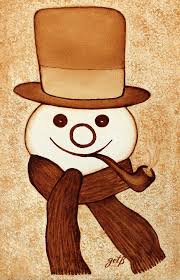 Barista for beginners latte art coffee. Snowman With Pipe And Topper Original Coffee Painting Painting By Georgeta Blanaru
