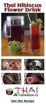 Authentic Thai Recipe For Hibiscus Flower Infusion Iced Tea Recipe Roselle Juice Hibiscus Recipe Healthy Juices