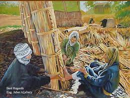 صناعة البيوت من القصب arabic art oriental art art