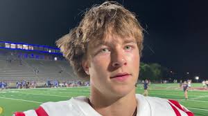Millard South quarterback Jett Thomalla after win over Millard North