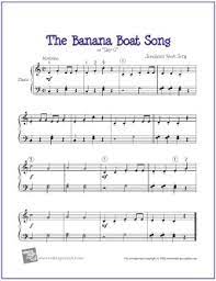 Kendon charles trinidad steel band. Banana Boat Song Day O Free Easy Piano Sheet Music