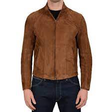 Brunello Cucinelli Brown Suede Leather Unlined Motorcycle Jacket Size M Mens Luxury Fashion Jackets Menswear
