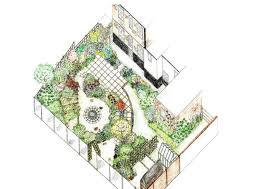 Cottage 5 Axonometric Jane Follis Garden Design Cottage Garden Architecture Drawing Garden Design