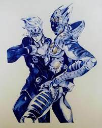 Fanart] Manga panel of GER reveal done with blue pen, would love to see  what you think. : r/StardustCrusaders