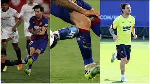 Diego carlos of sevilla fc celebrates following his sides victory in the uefa europa league semi final between sevilla and manchester united at. Fc Barcelona La Liga Messi Displays Cut From Diego Carlos Challenge Marca In English