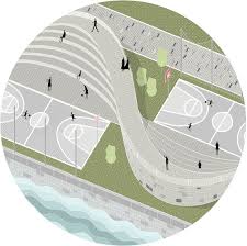 Embankment Design Project For Park Line Architectural Competition Embankment Design Projec Landscape Architecture Design Parking Design Cultural Architecture