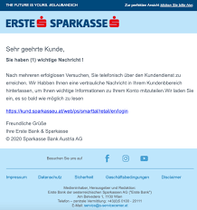 This would be its first loss since at least 1988. Erste Bank Sparkasse Phishing Aktuell E Mail Kundeninformation