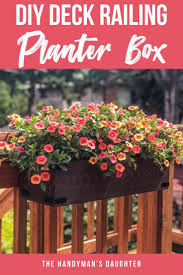 Add these deck rail planter boxes to your wooden balcony or deck rail for an instant garden anywhere! Diy Railing Planters For Your Deck Or Balcony The Handyman S Daughter