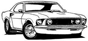 The popular grabber orange color made it's debut on the mustang in 1969 and carried into 1970. Car Drawings Cars Coloring Pages Truck Art