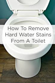 Slowly pour a cup of vinegar into the bowl and swish around with the toilet brush to make sure all parts of the bowl are covered. How To Remove Hard Water Stains From A Toilet Mom 4 Real
