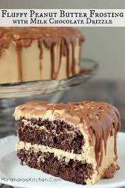 Fluffy Peanut Butter Frosting With Milk Chocolate Drizzle Mirlandra S Kitchen Recipe Desserts Peanut Butter Recipes Cake Recipes