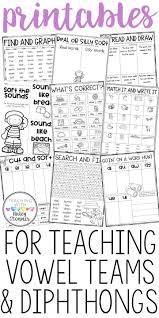 Teaching Vowel Teams And Diphthongs Teaching Vowels Vowel Team First Grade Phonics