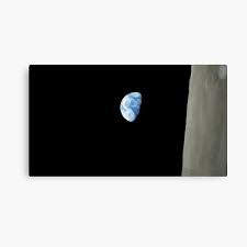 Earthrise over moon, apollo 8. Earthrise Canvas Prints Redbubble